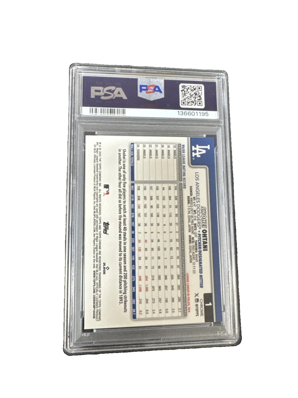 2025 Topps Chrome - Shohei Ohtani #1 X-Fractor PSA 10