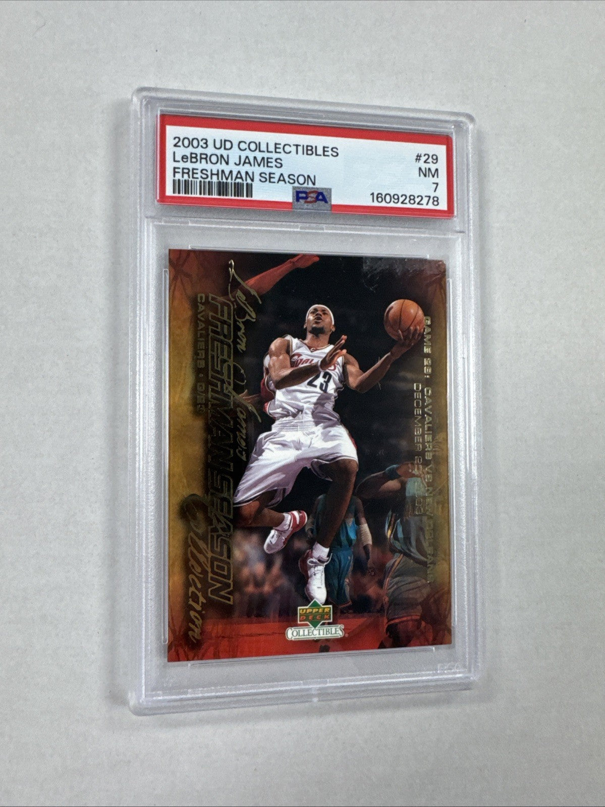 2003-04 Upper Deck LeBron James Freshman Season Collection - #29 PSA 7