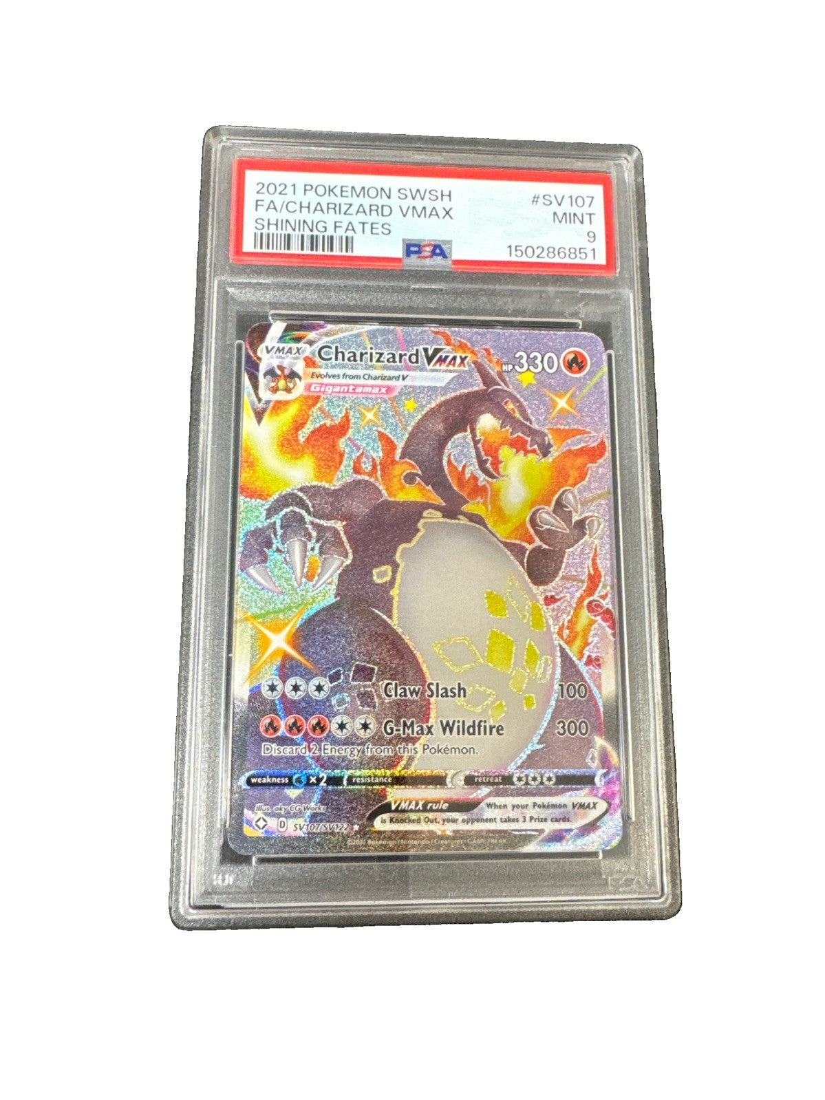Charizard VMAX SV107/SV122 Shining Fates: Shiny Vault Holo PSA 9