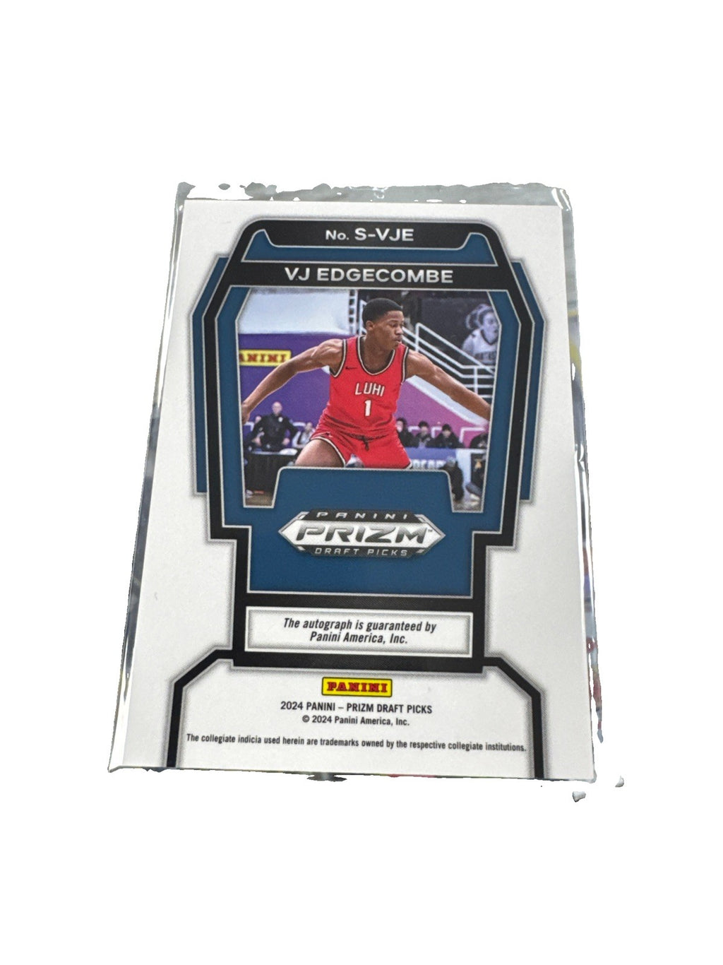 2024 panini prizm draft picks VJ Edgecombe Autograph S-VJE