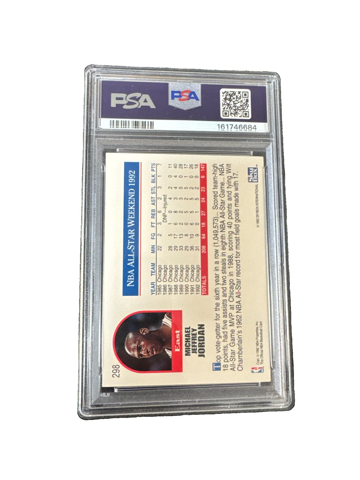 1992-93 NBA Hoops - Michael Jordan #298 PSA 8
