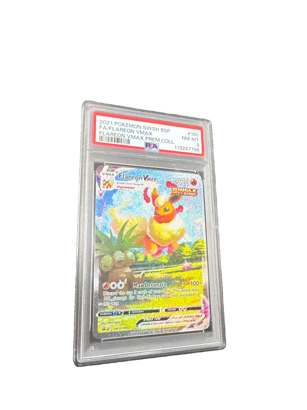 Flareon VMAX SWSH180 SWSH: Sword & Shield Promo Cards Holo PSA 8