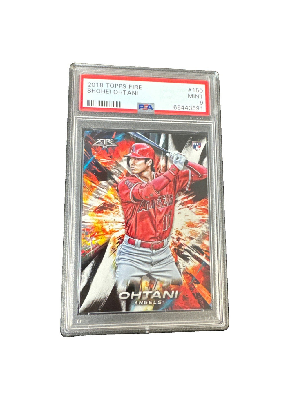 2018 Topps Fire - Shohei Ohtani #150 (RC) PSA 9