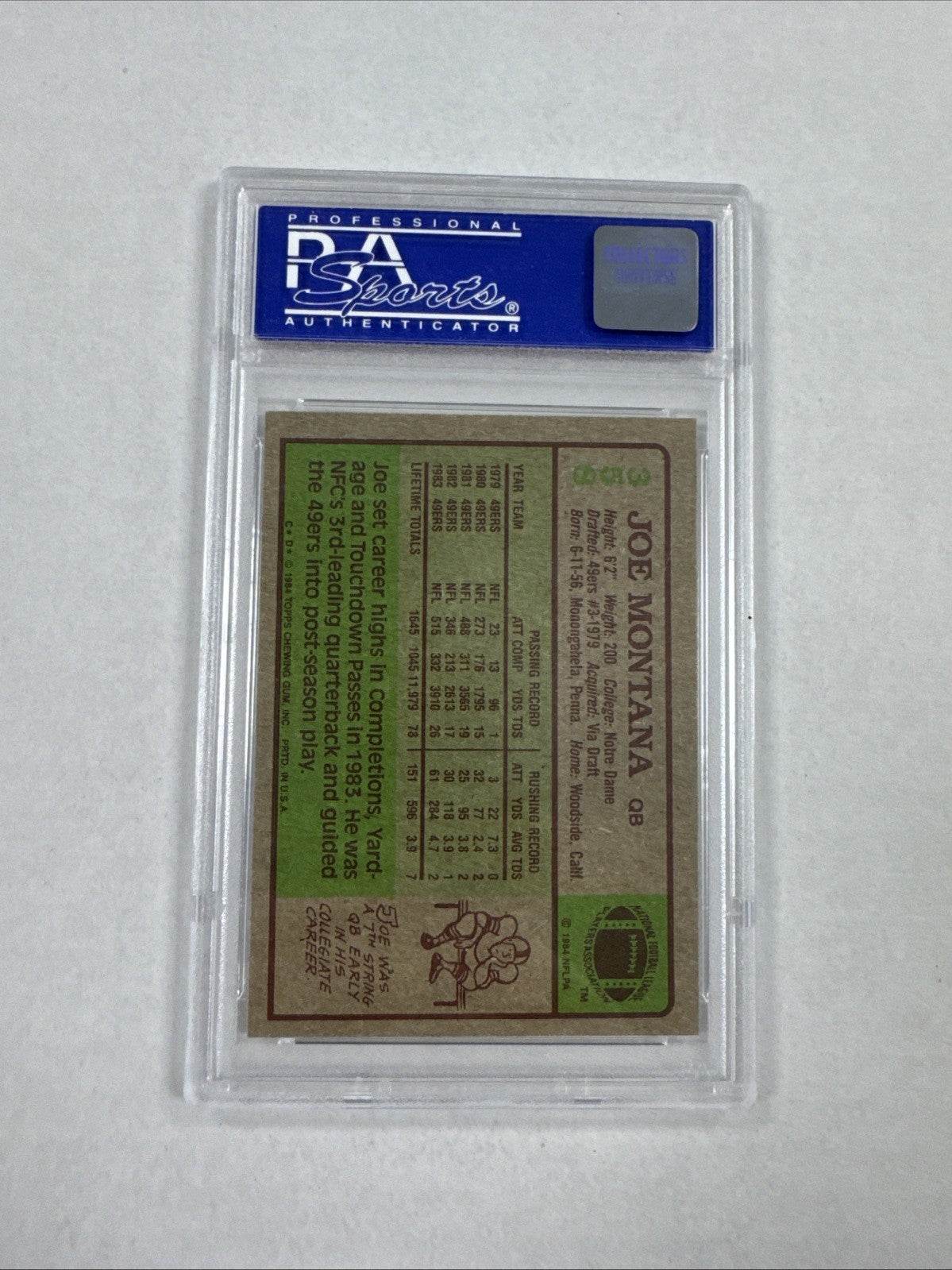1984 Topps - Joe Montana #358 PSA 8