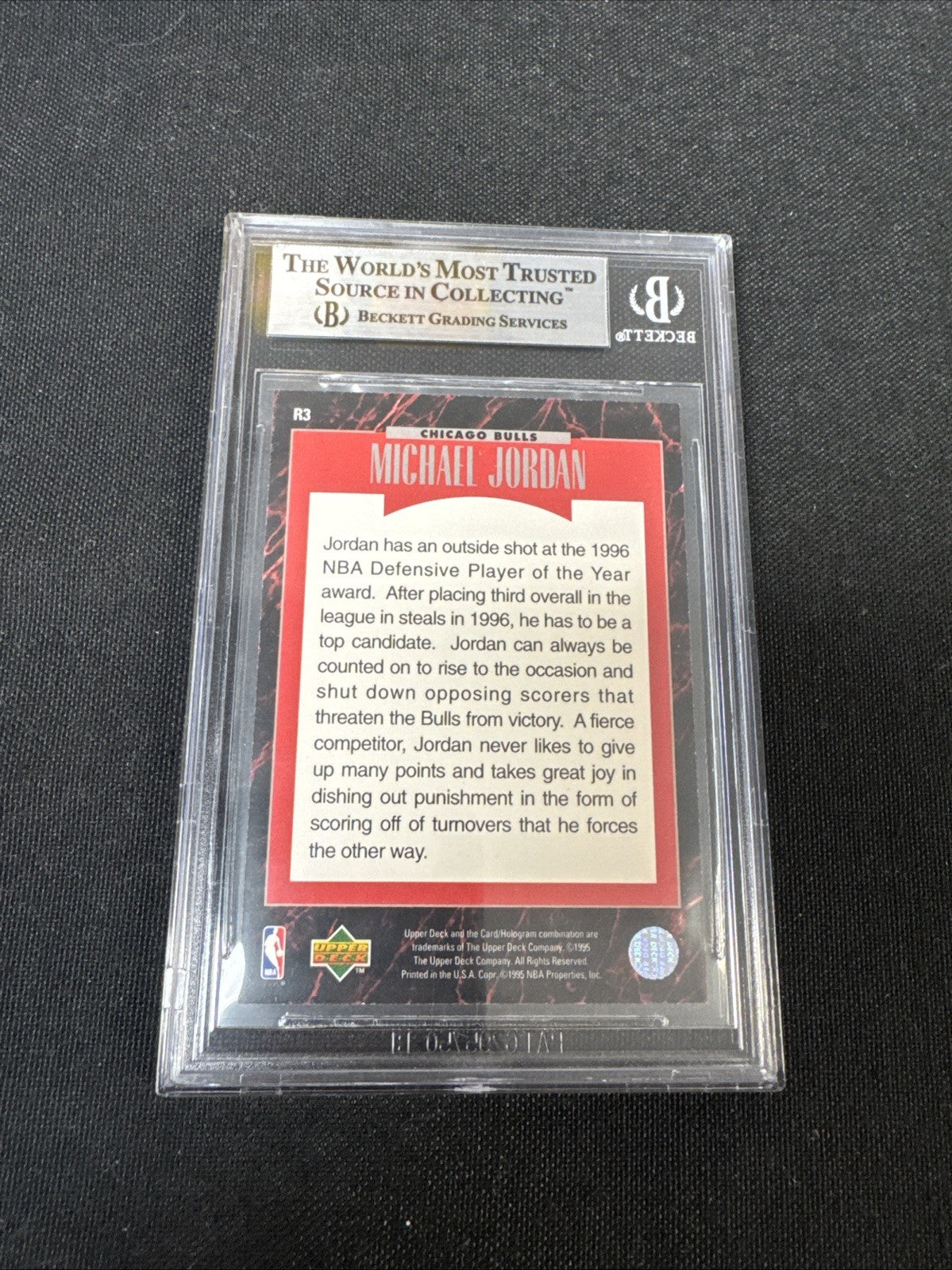 1995-96 Upper Deck - Prize Predictor Mvp Michael Jordan #R3 BGS 8.5