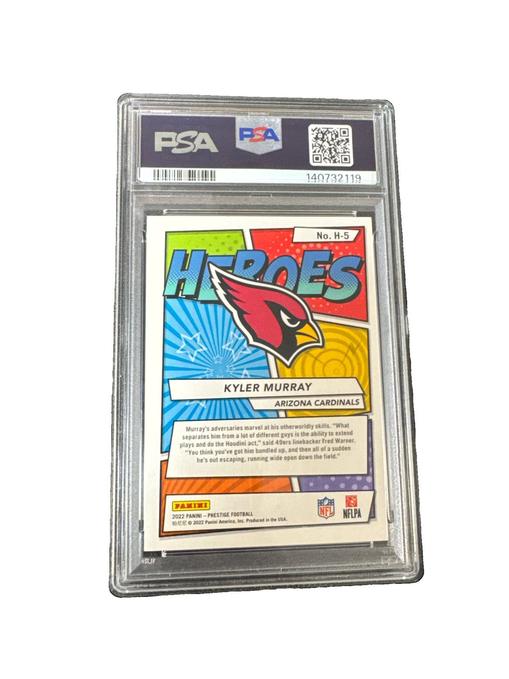 KYLER MURRAY 2022 Panini Prestige HEROES Holo #H-5 PSA 9