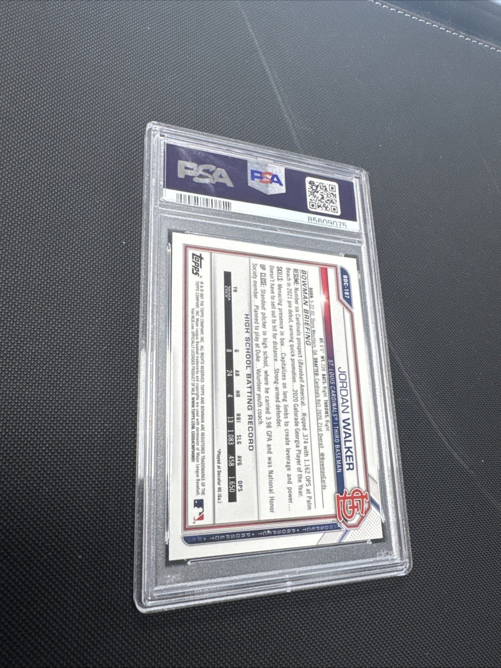 2021 Bowman Chrome Draft Sapphire Edition - Jordan Walker #BDC-187 (RC) PSA 9