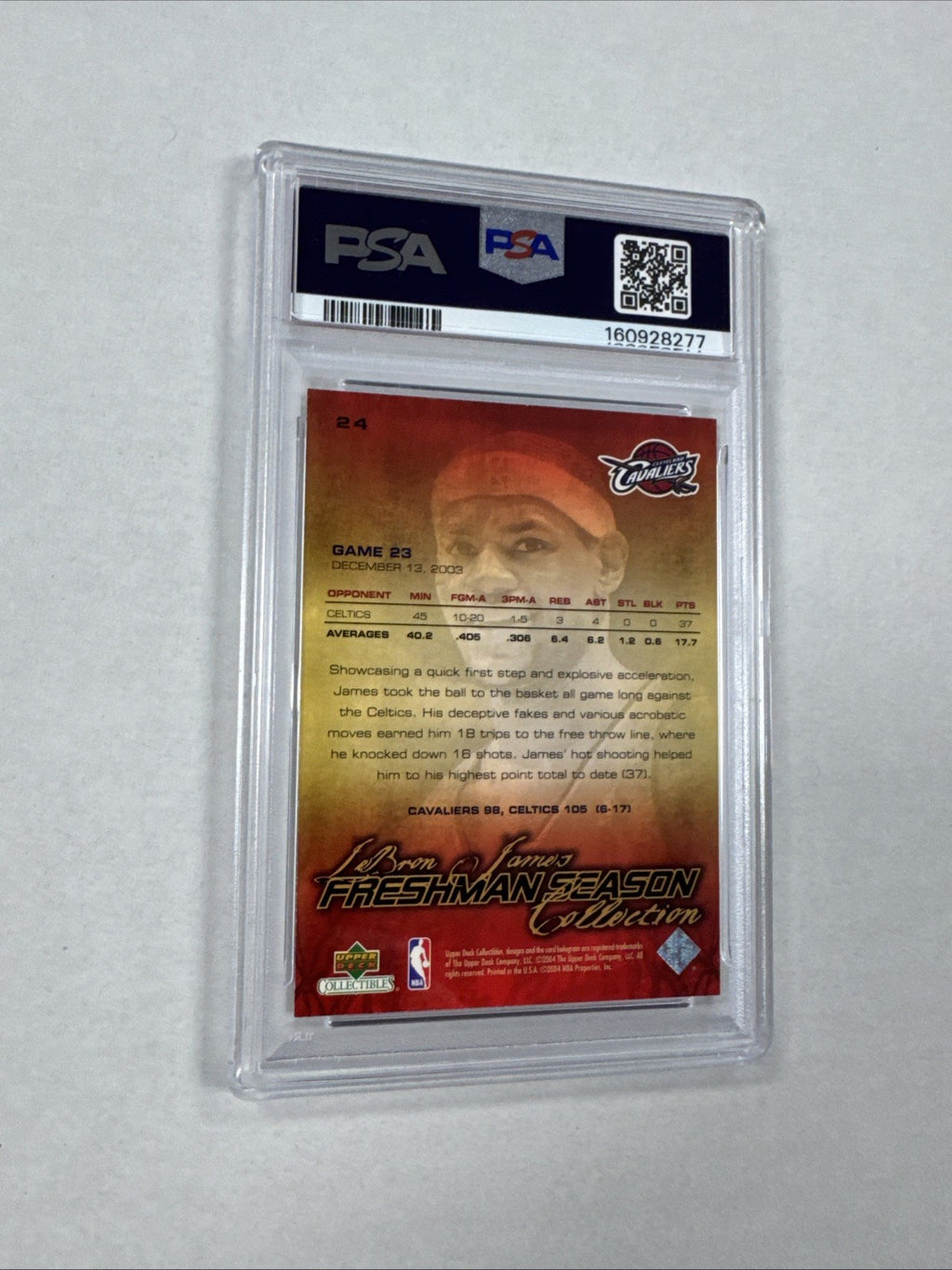 2003-04 Upper Deck LeBron James Freshman Season Collection- #24 PSA 7