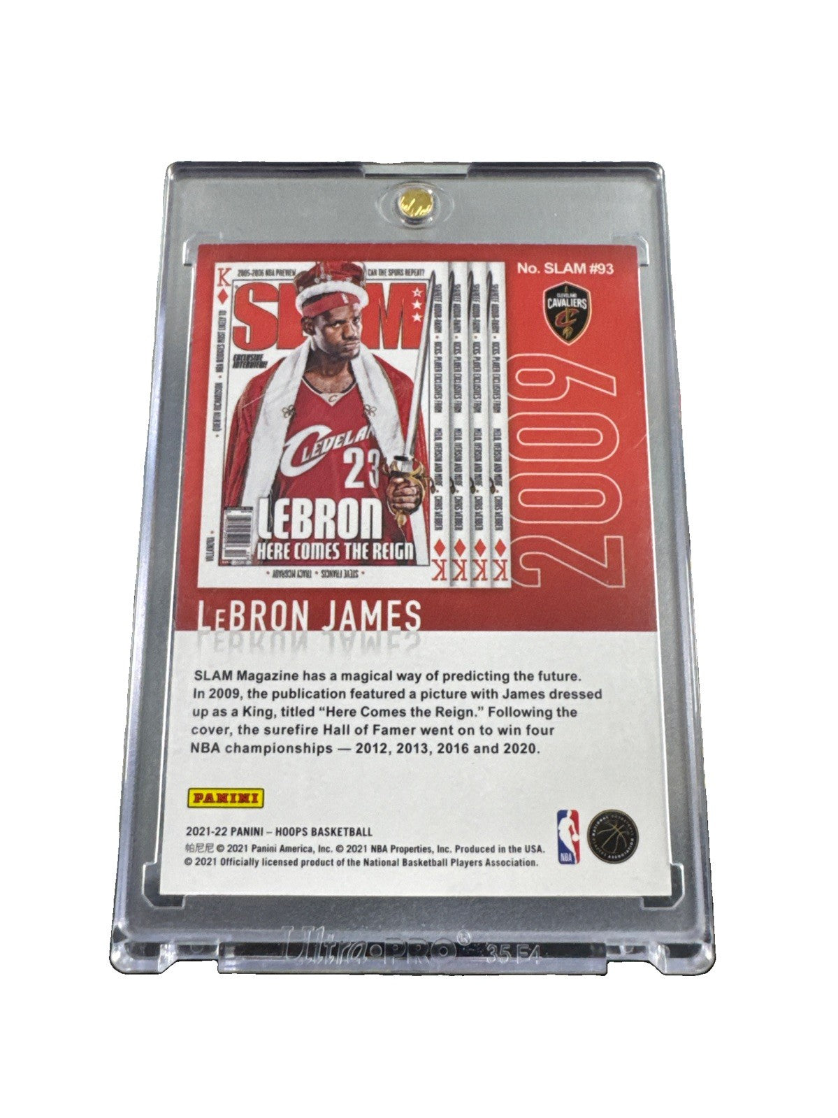 2021-22 Panini NBA Hoops - Slam LeBron James #SLAM #93