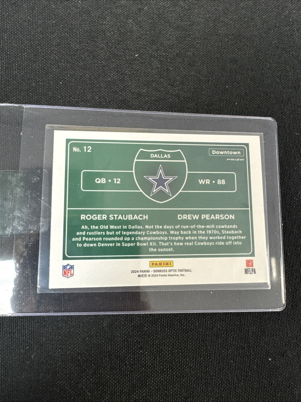2024 Panini Donruss Optic - Downtown Duos Roger Staubach, Drew Pearson #12