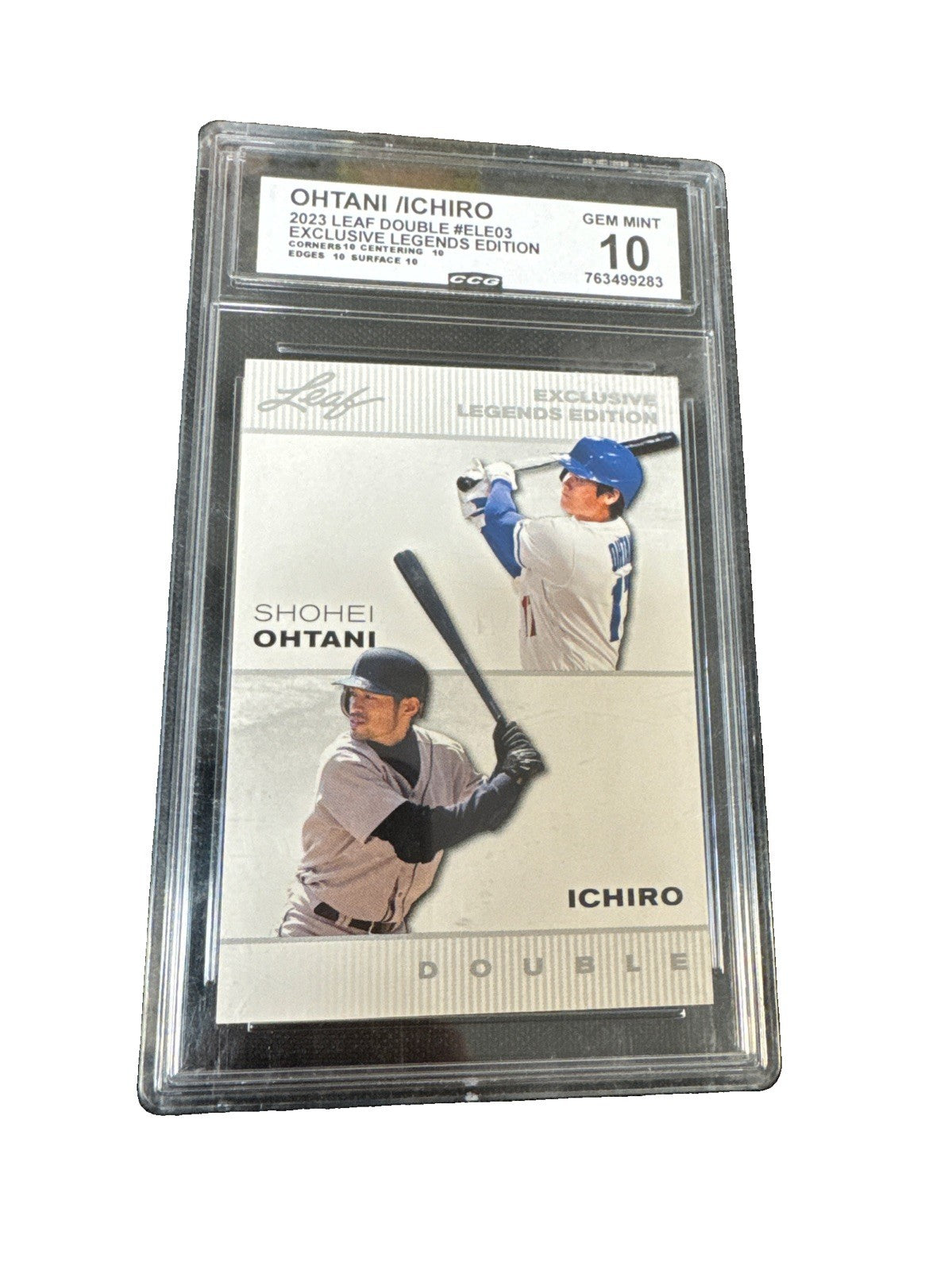Leaf 2023 Double Exclusive Legends Ohtani/Ichiro #ELE-03 Insert CCG 10