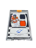 2024 National Treasures Troy Franklin /99 Autograph Duel Patch