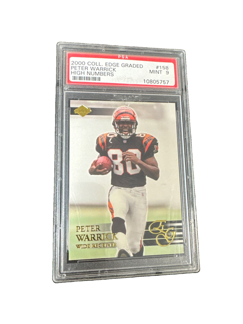 2000 Collector's Edge Graded - Peter Warrick #158 (RC) PSA 9