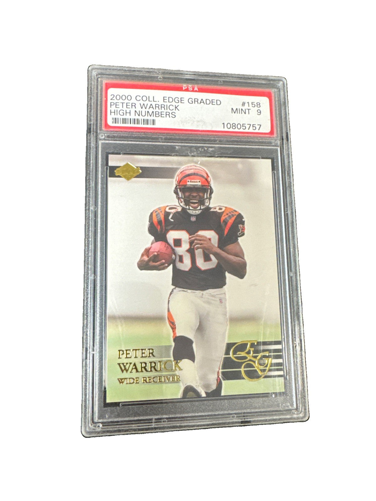 2000 Collector's Edge Graded - Peter Warrick #158 (RC) PSA 9
