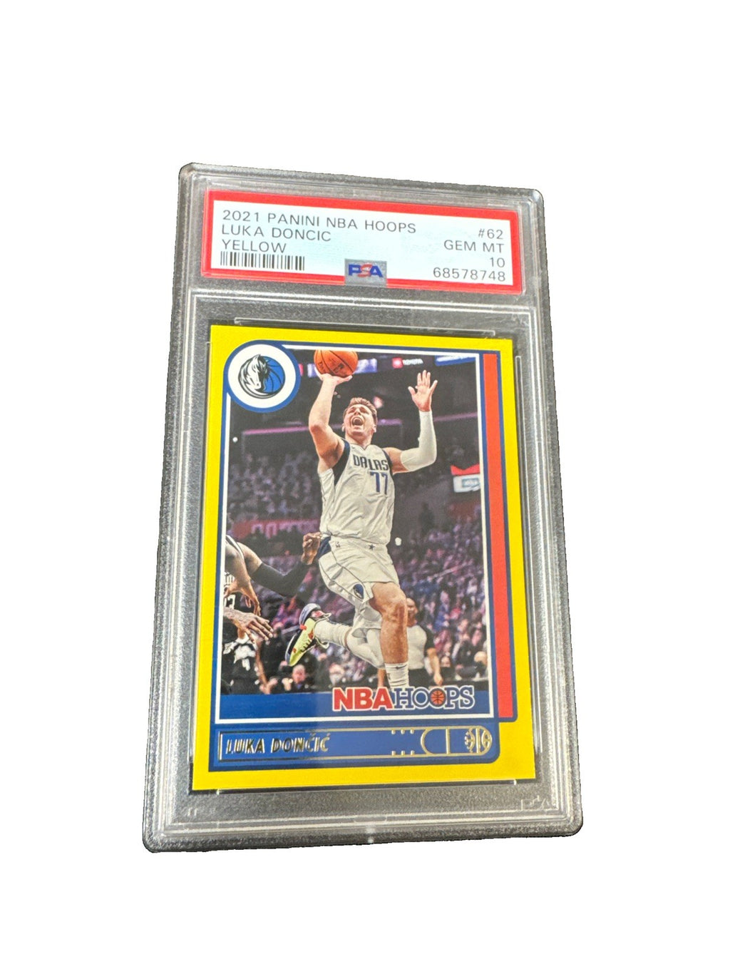 2021 Panini NBA HOOPS Luka Doncic Yellow PSA  10