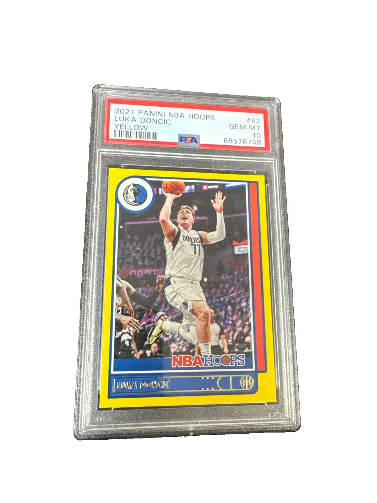 2021 Panini NBA HOOPS Luka Doncic Yellow PSA  10