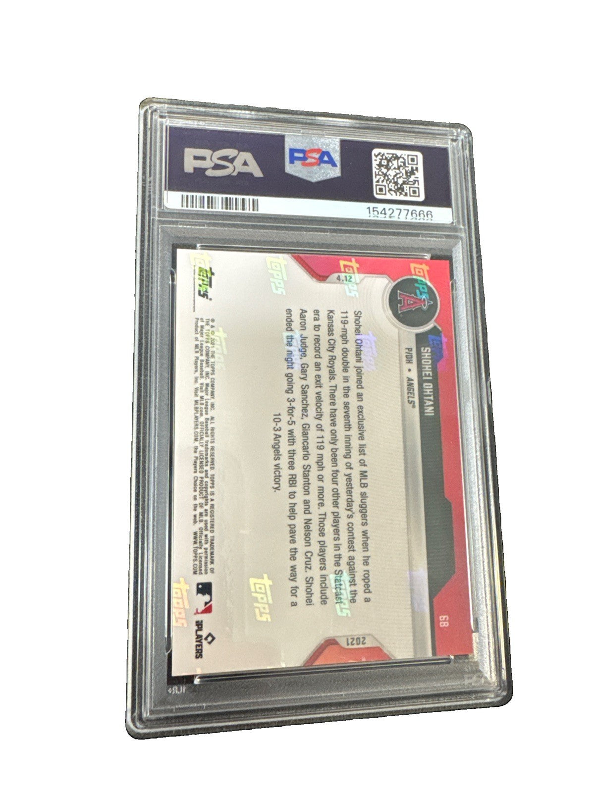 2021 Topps Now - Shohei Ohtani #68 Blue /49 PSA 10