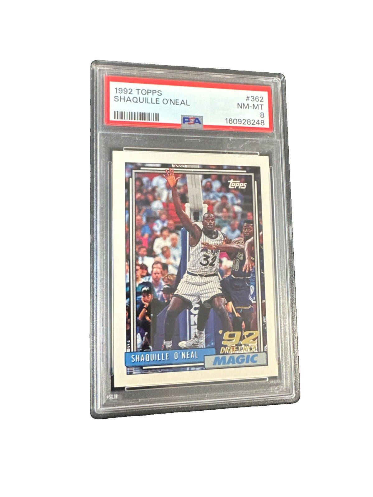 1992-93 Topps - Shaquille O'Neal #362 (RC) PSA 8