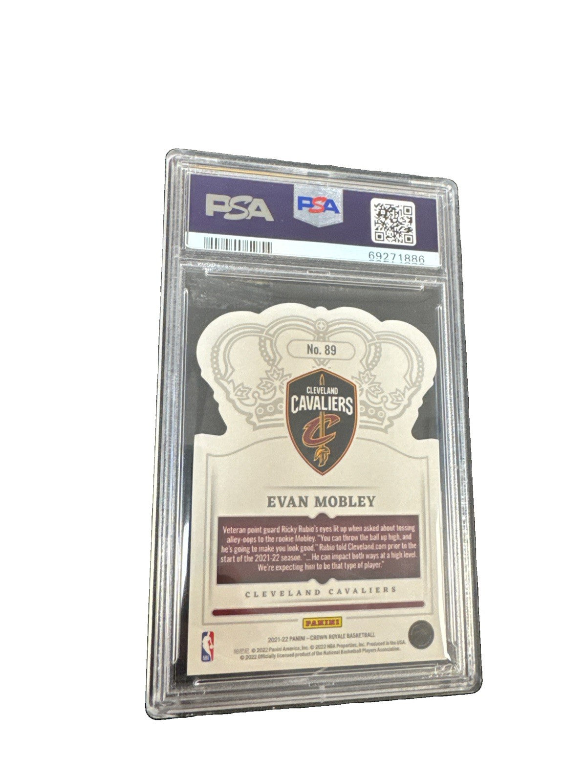 2021 Crown Royale Evan Mobley Crystal Purple /25 (RC) PSA 10