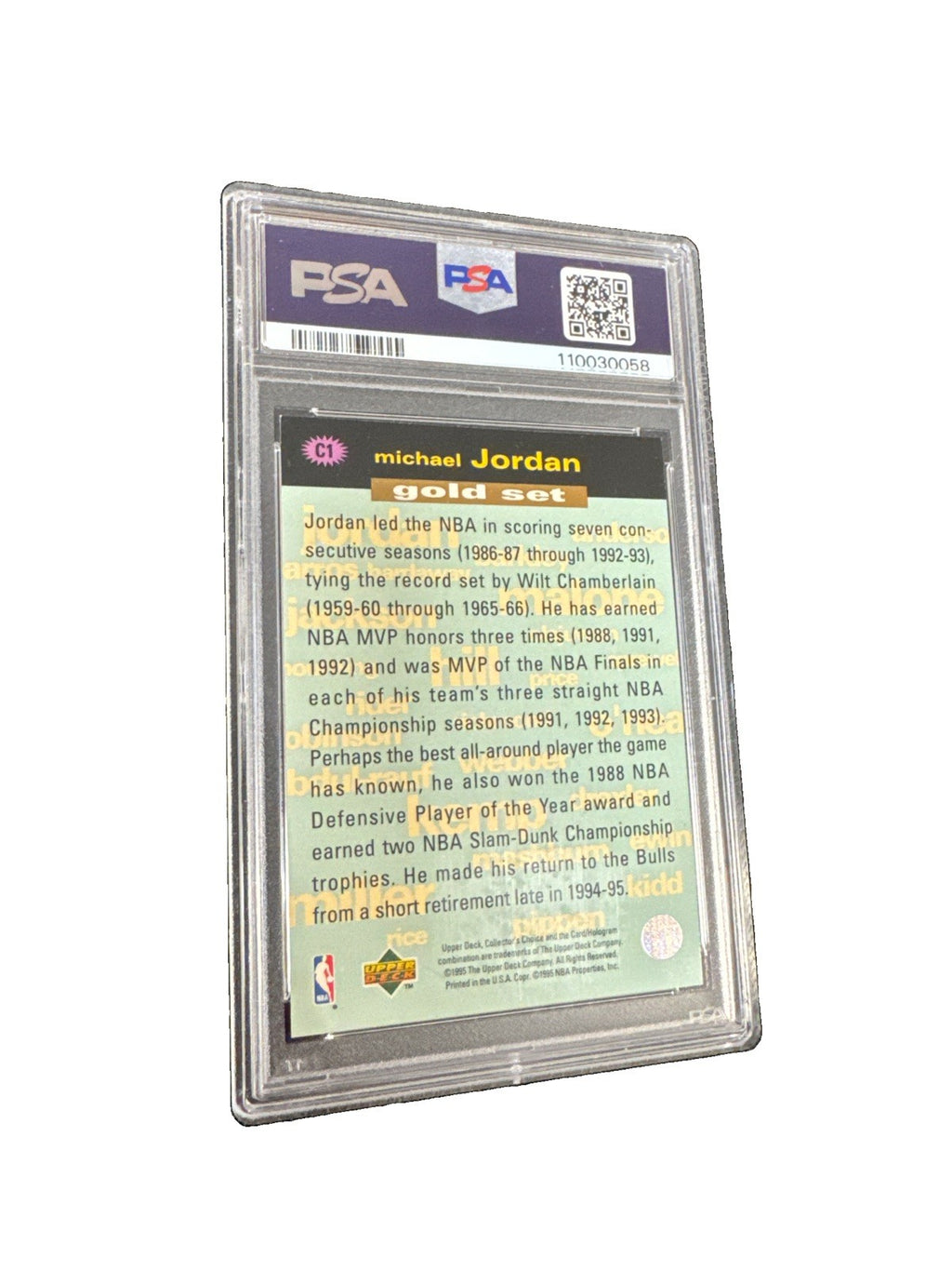 1995-96 Upper Deck Collector's Choice - Crash the Game Michael Jordan PSA 6