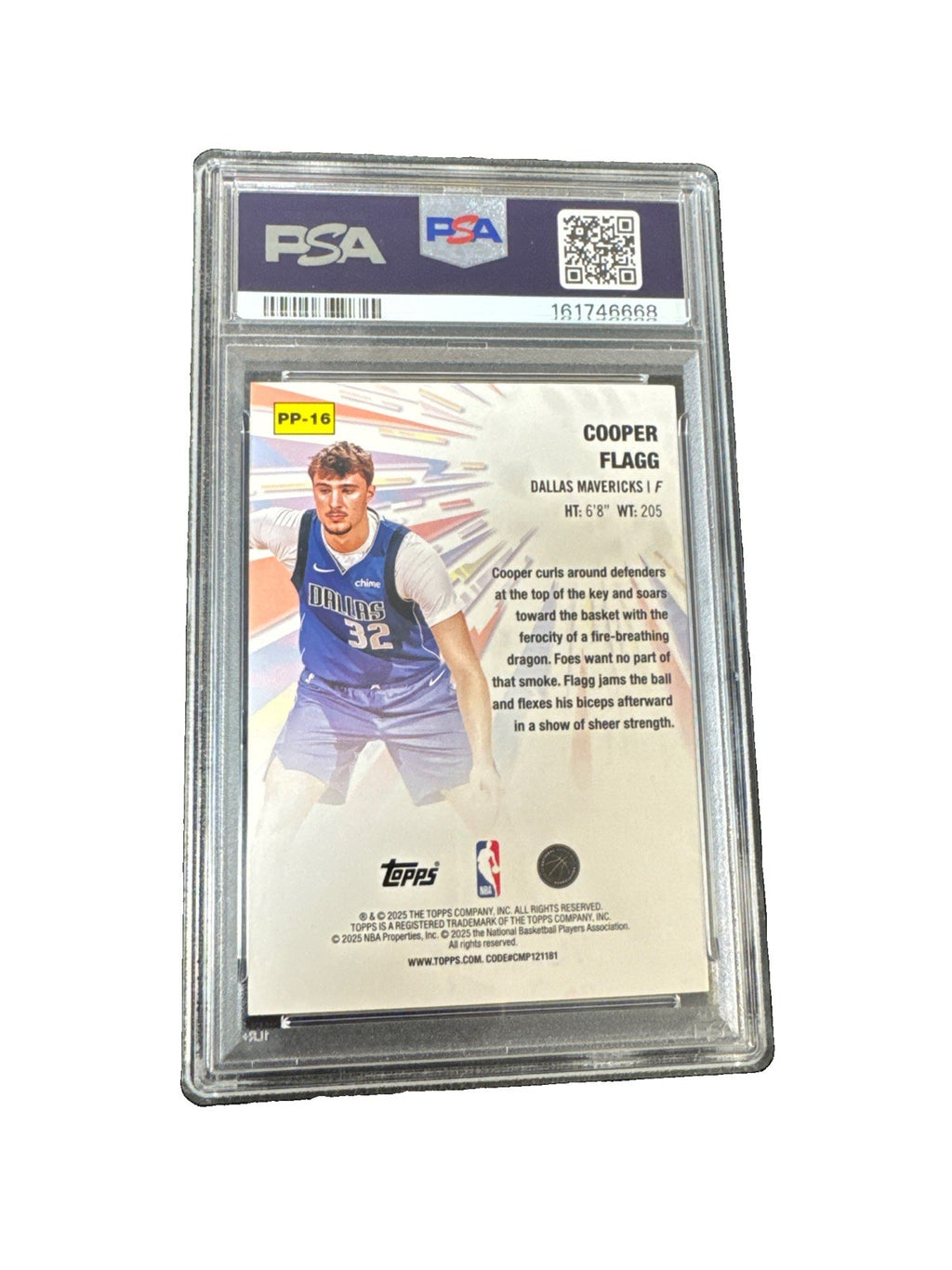 2025-26 Topps - Power Players Cooper Flagg #PP-16 (RC) PSA 8