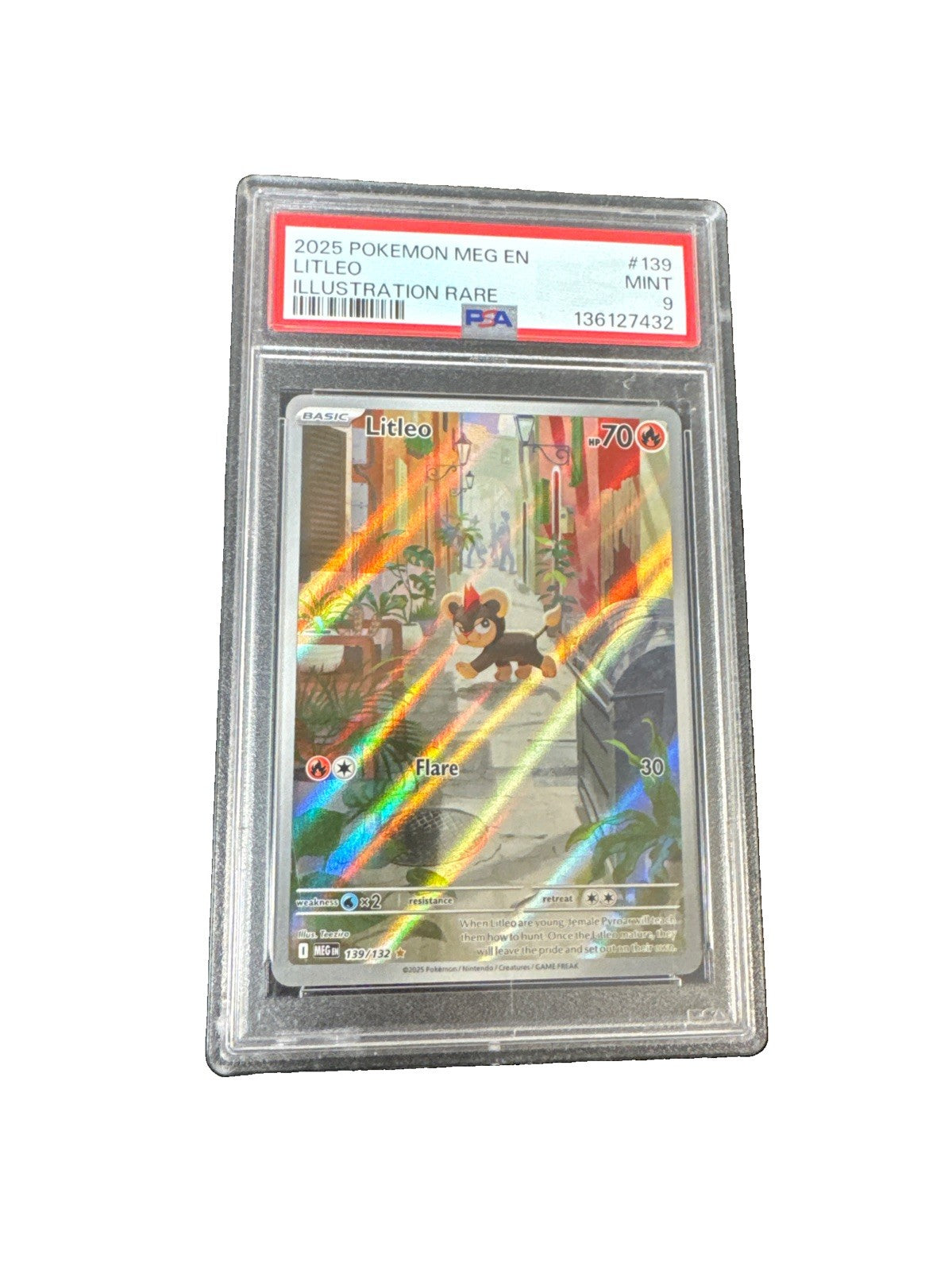 Litleo 139/132 Me01: Mega Evolution Holo PSA 9