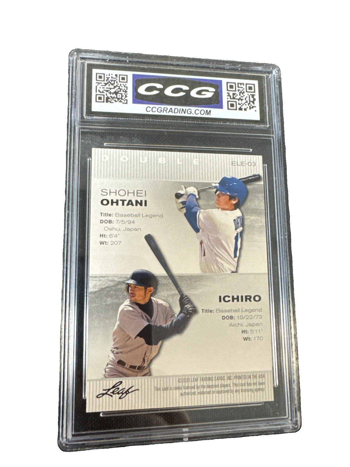 Leaf 2023 Double Exclusive Legends Ohtani/Ichiro #ELE-03 Insert CCG 10