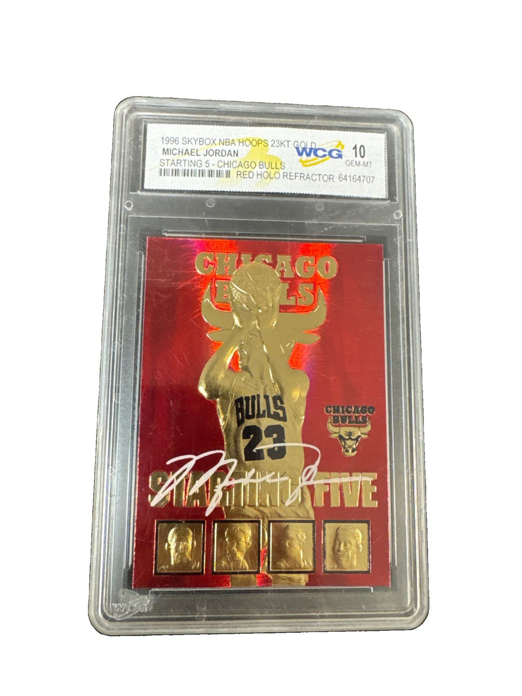 1996 Skybox NBA Hoops Michael Jordan Starting Five 23kt Gold WCG 10 Gem-MT