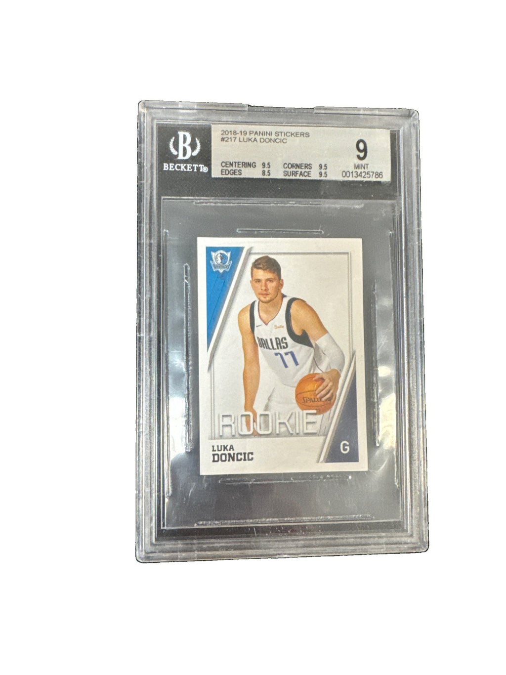 2018-19 Panini Stickers #217 Luka Doncic (RC) BGS 9