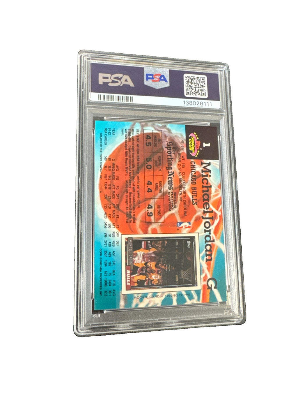 1992-93 Topps Stadium Club - Michael Jordan #1 PSA 9