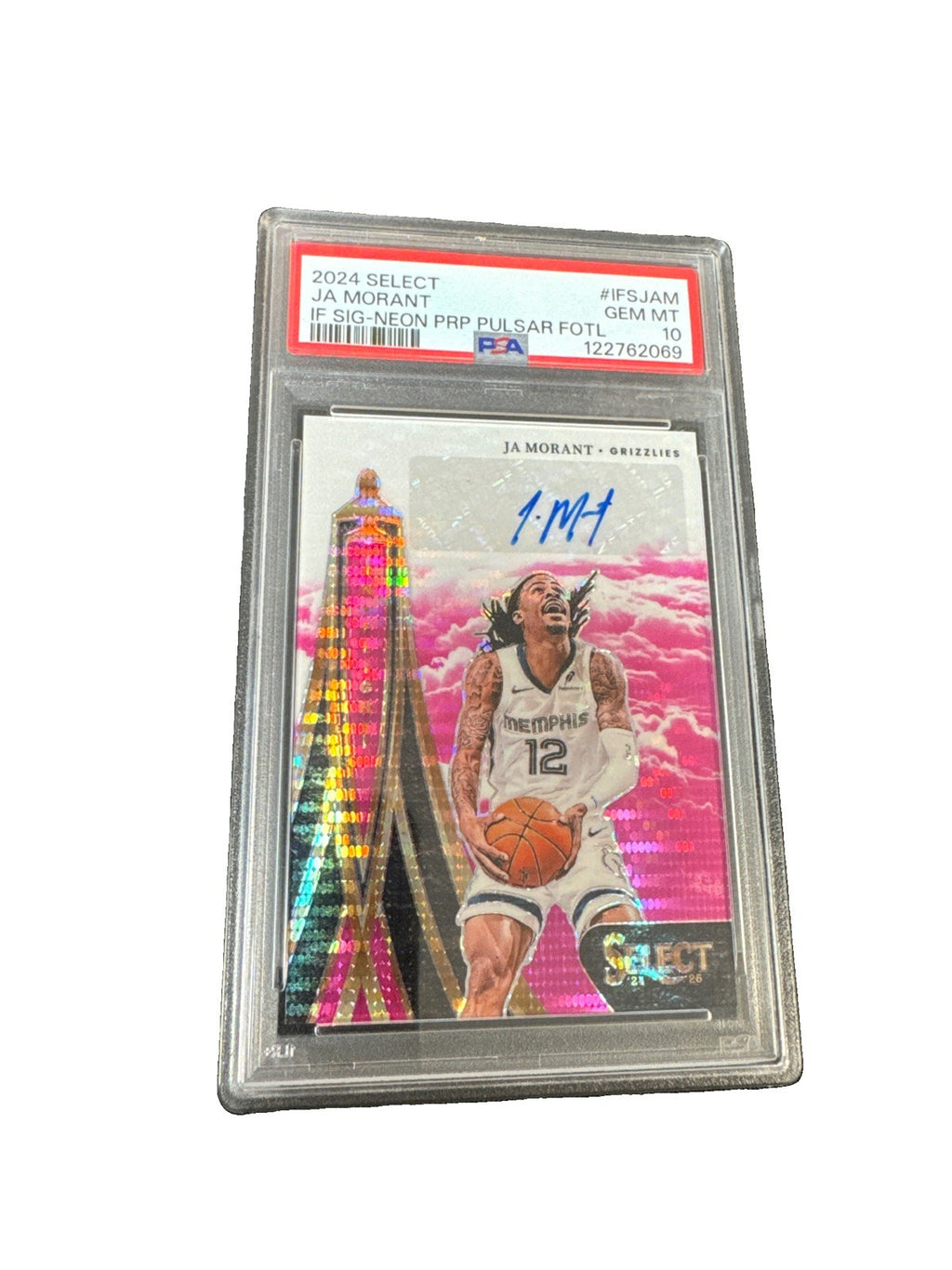 2024 Select Ja Morant IF SIG-NEON PRP PULSAR FOTL /15 PSA 10