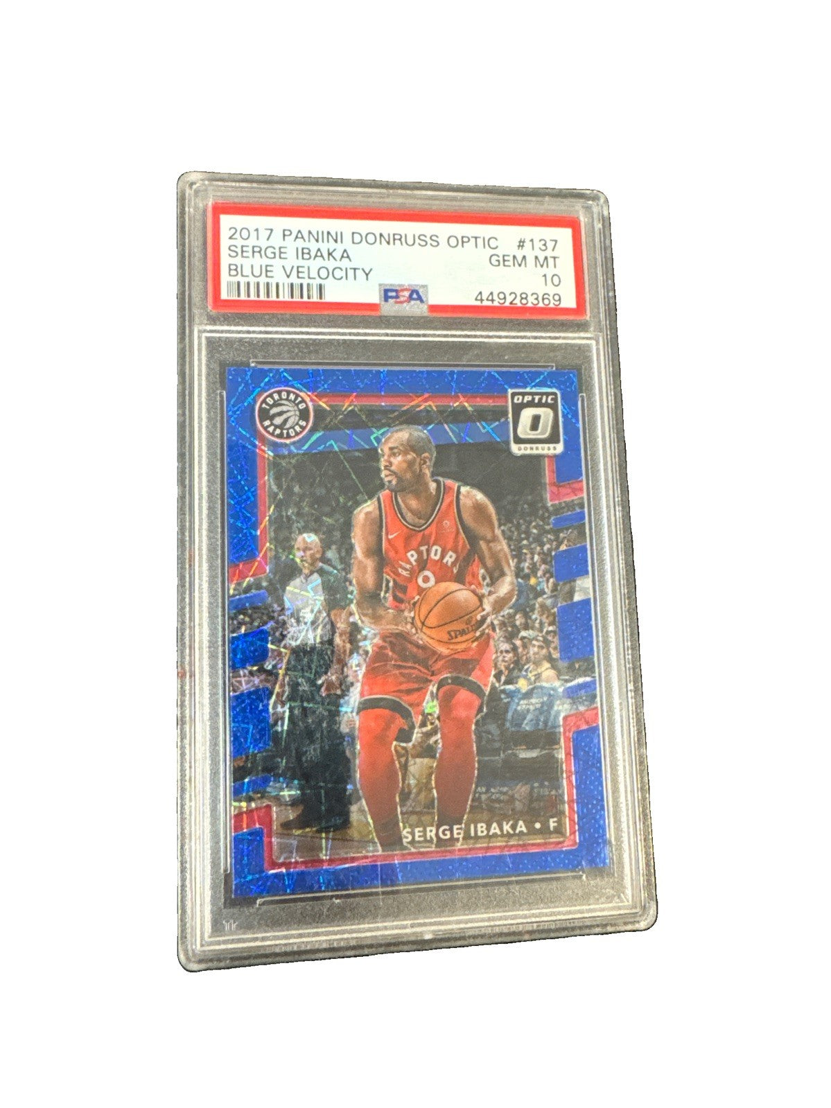 2017 Panini Donruss Optic Serge Ibaka Blue Velocity PSA 10