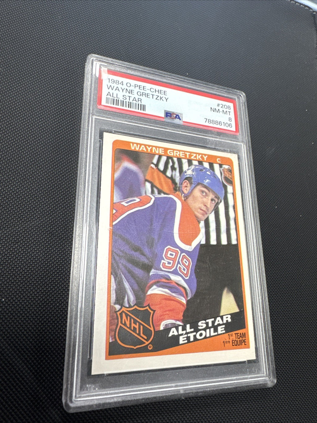 1984-85 O-Pee-Chee - All Star Wayne Gretzky #208 PSA 8