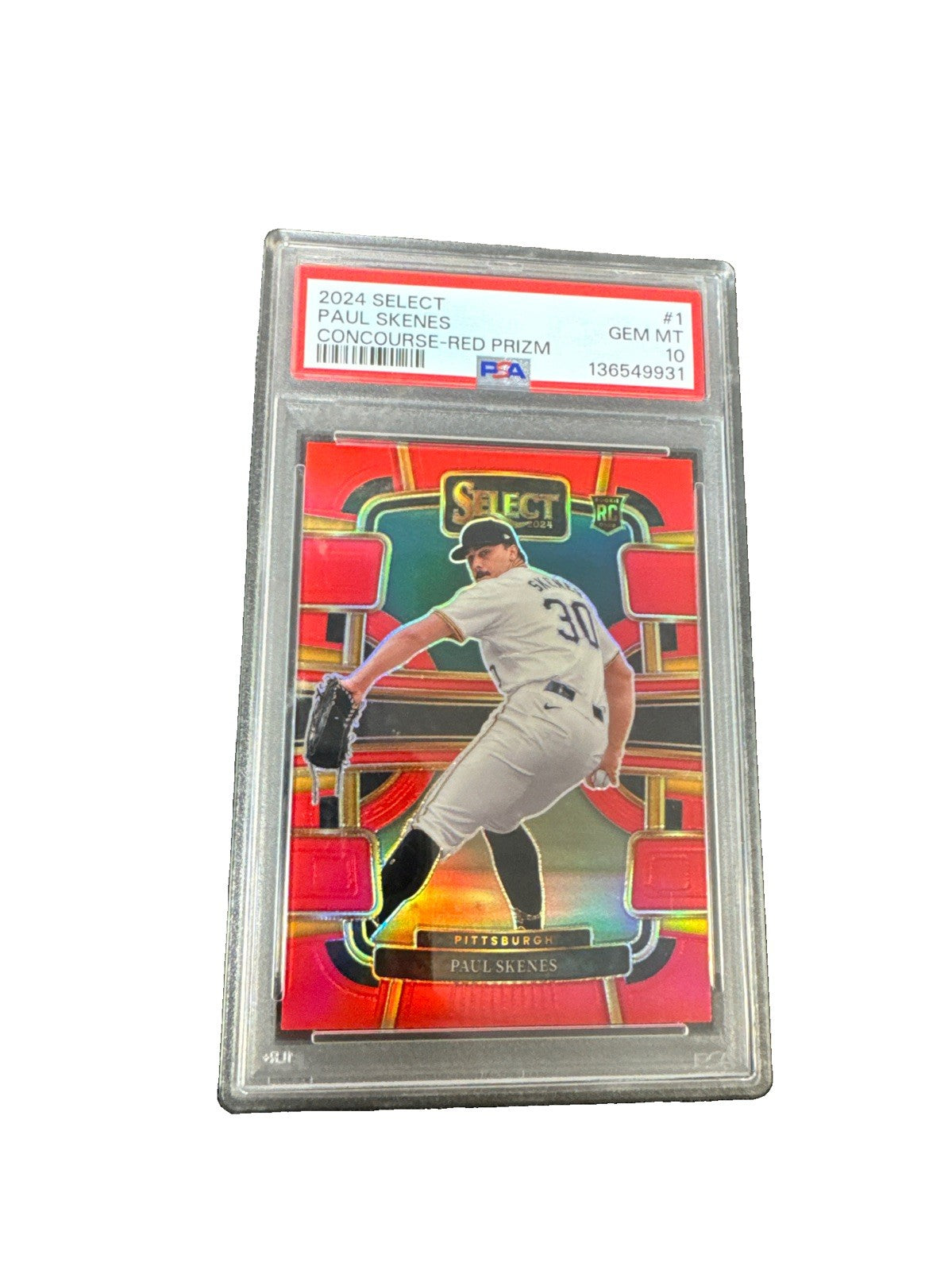 2024 Select Paul Skenes (RC) Concourse- Red Prizm #/149 PSA 10