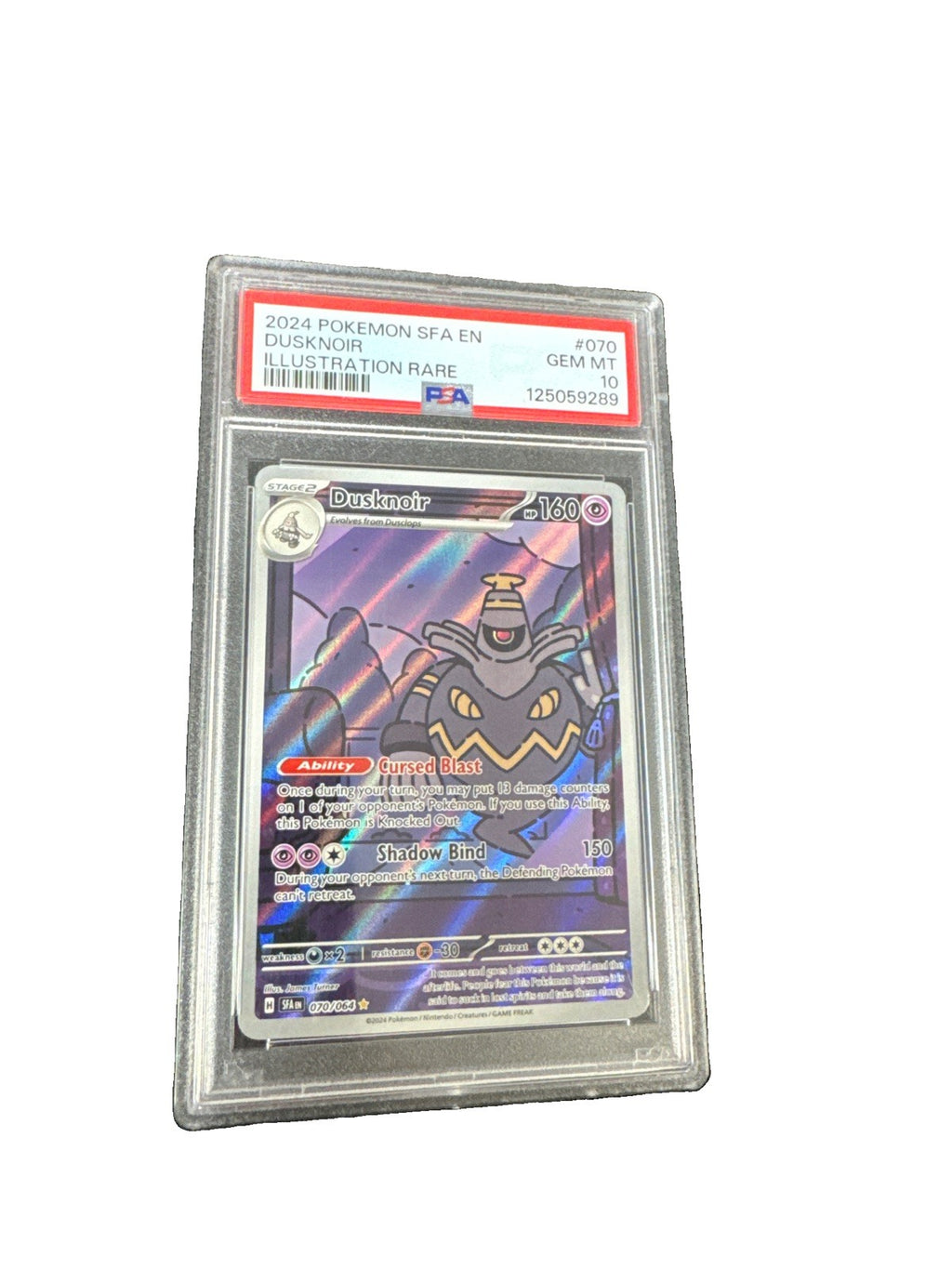 Dusknoir 070/064 Sv: Shrouded Fable Holo PSA 10