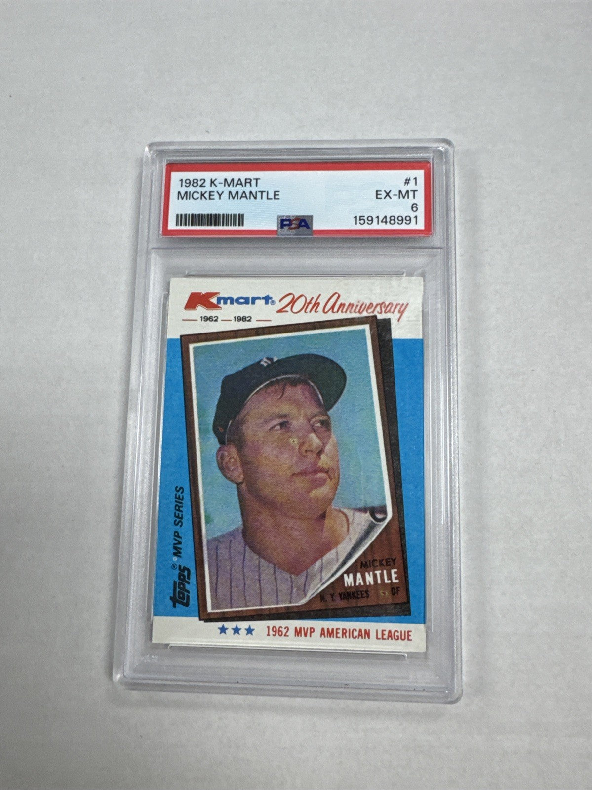 1982 Topps Kmart MVP Series - Mickey Mantle #1 PSA 6