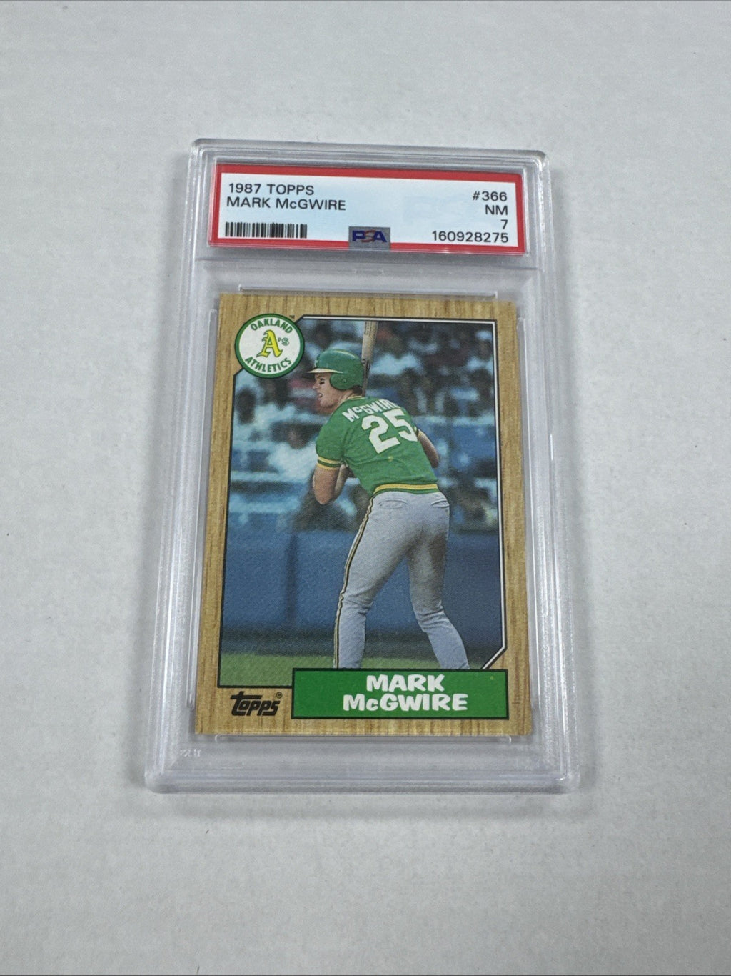 1987 Topps - Mark McGwire #366 PSA 7