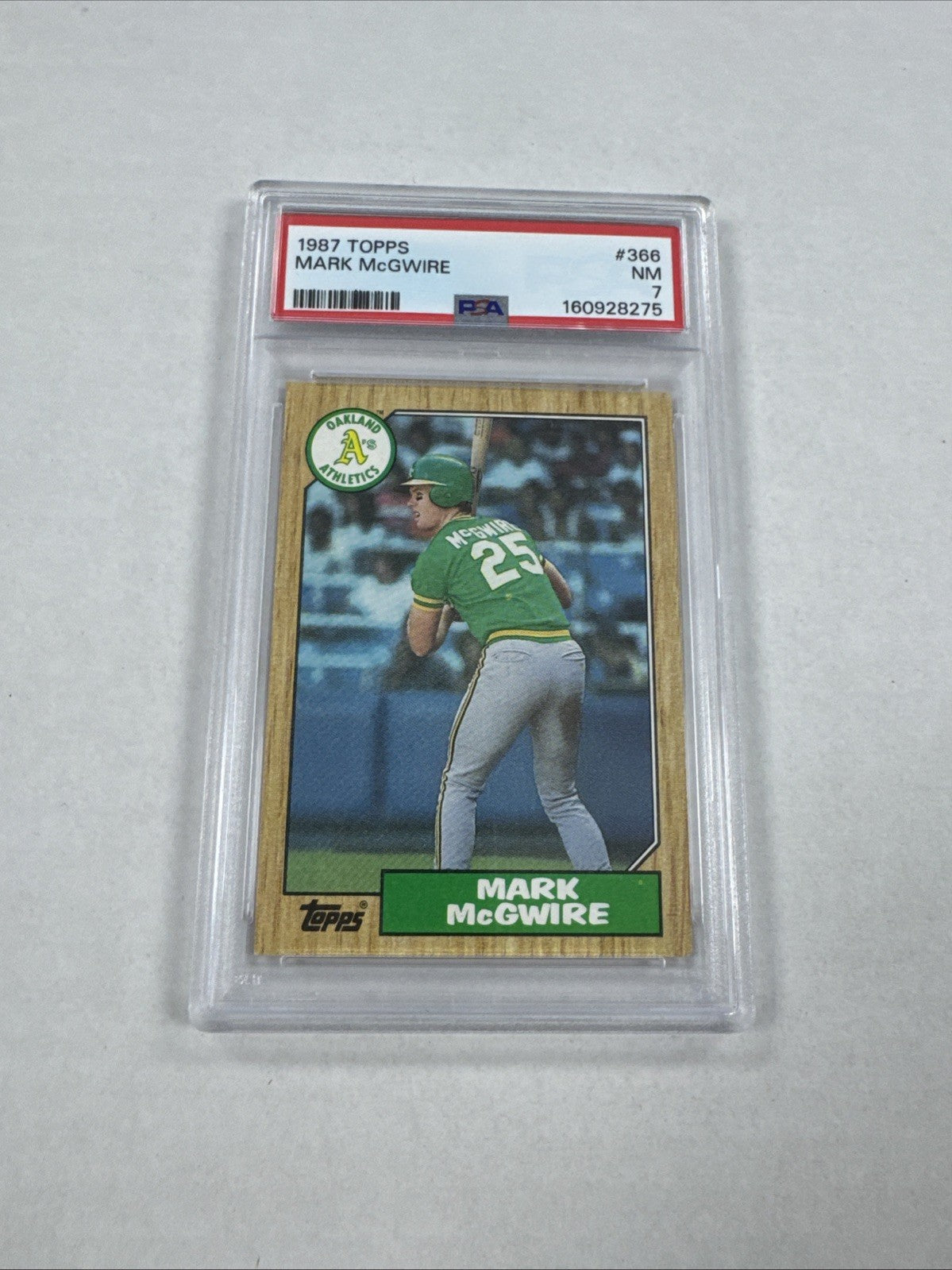 1987 Topps - Mark McGwire #366 PSA 7