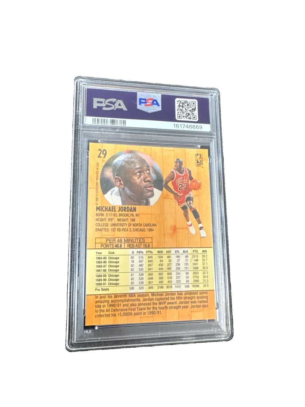 1991 Fleer - Michael Jordan #29 PSA 8