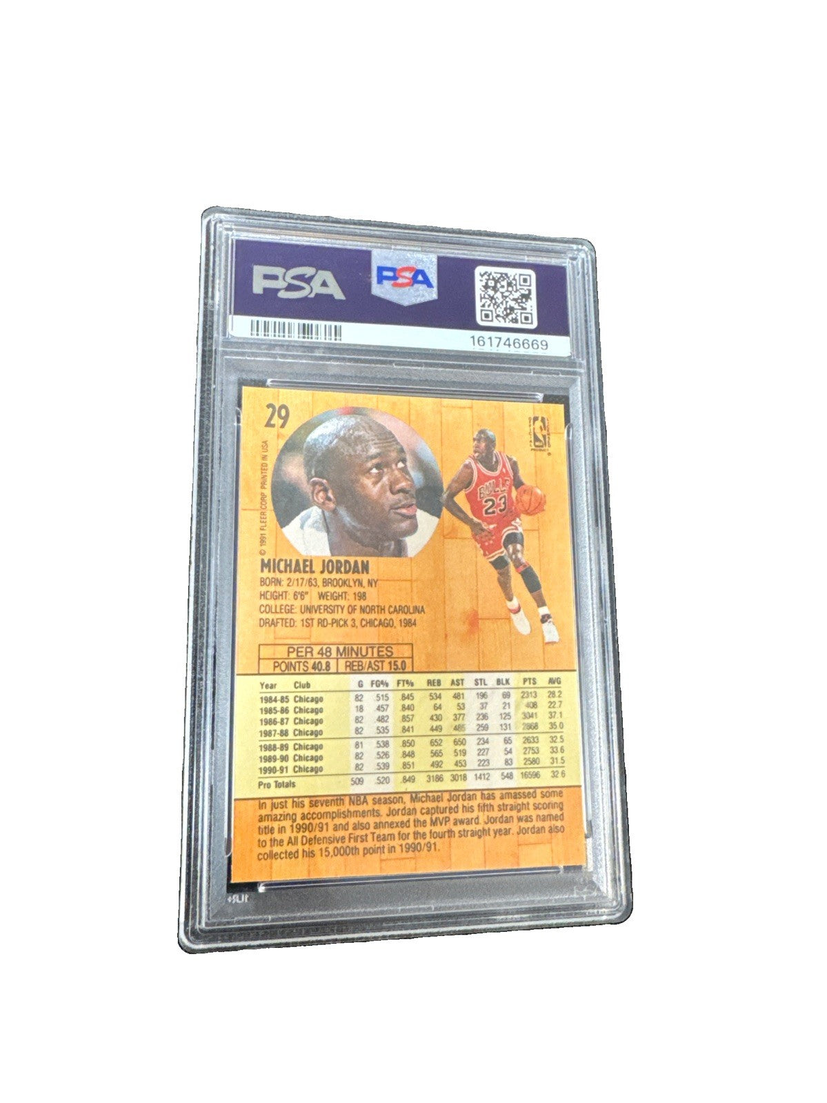 1991 Fleer - Michael Jordan #29 PSA 8