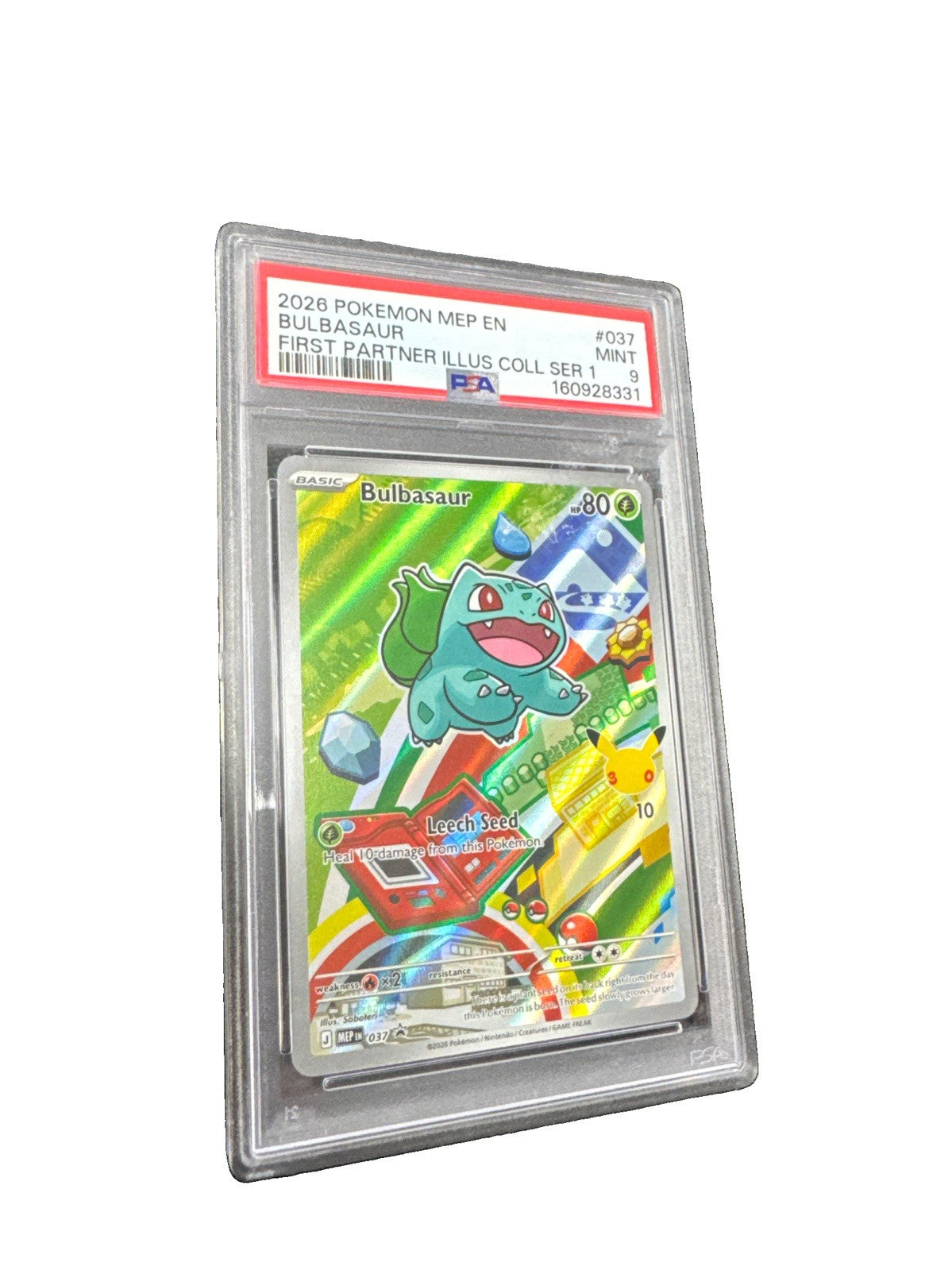 Bulbasaur 037 Me: Mega Evolution Promo Holo PSA 9