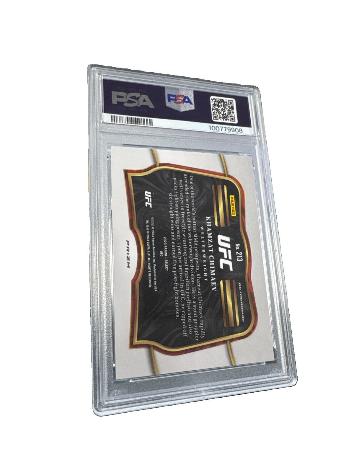 2023 Select UFC Khamzat Chimaev Disco PSA 10