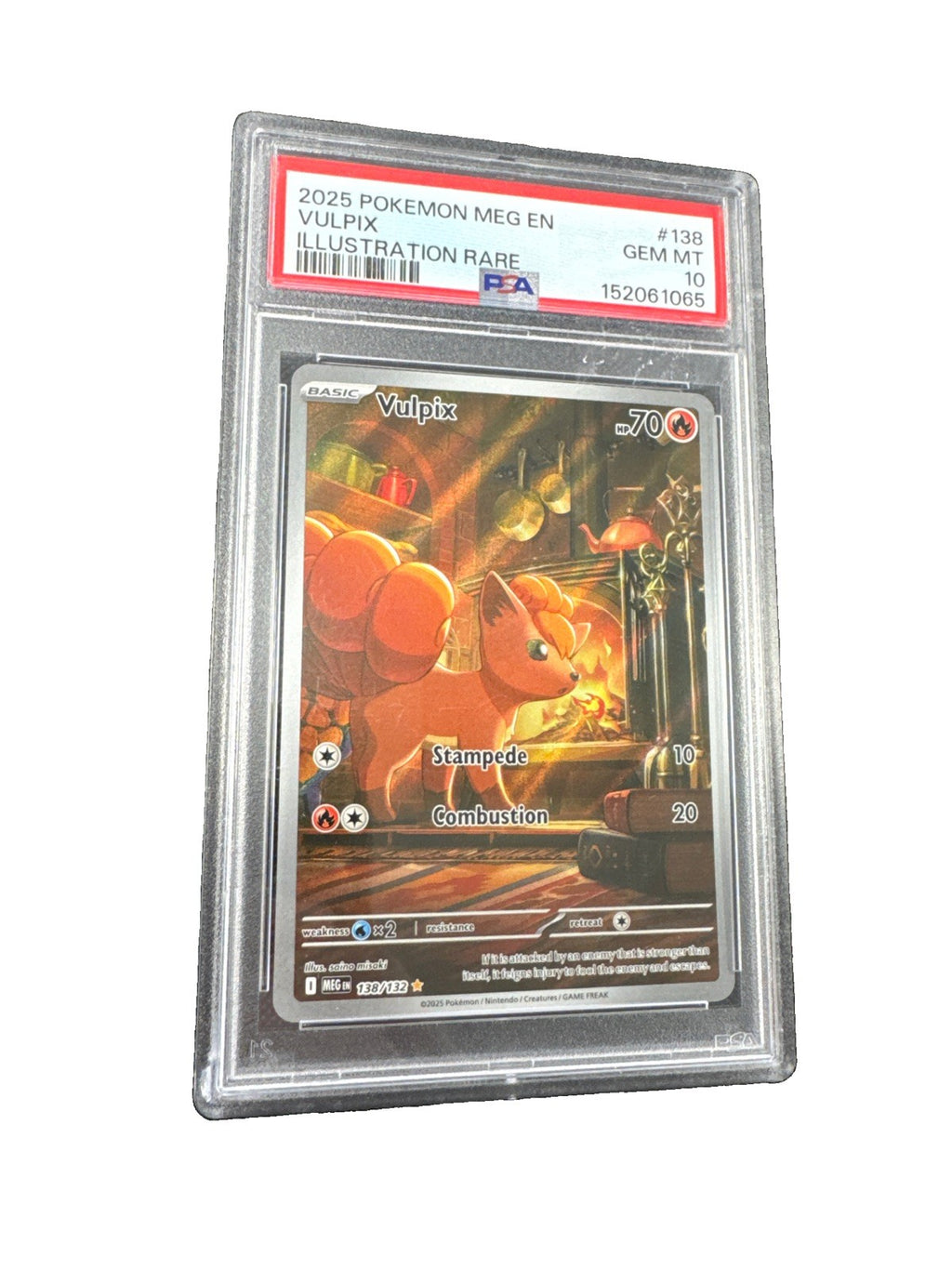 2025 Vulpix 138/132 Meg En Illustration Rare PSA 10