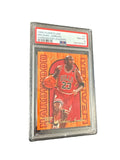 1995-96 Fleer - Flair Hardwood Leader Michael Jordan #4 PSA 8