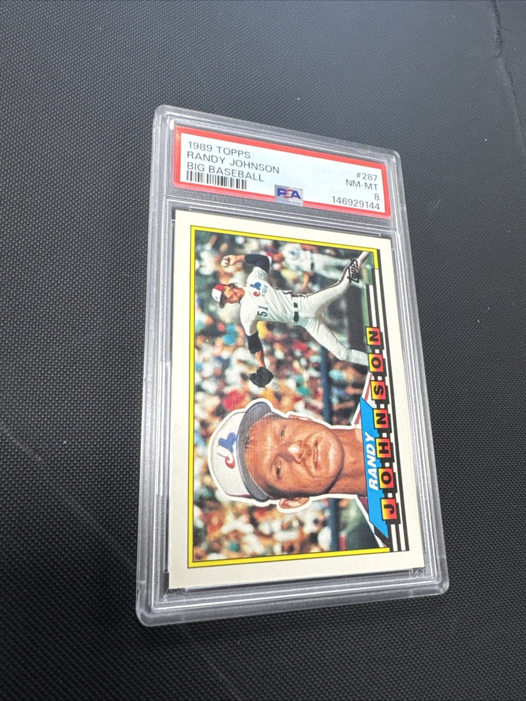 1989 Topps Big - Randy Johnson #287 (RC) PSA 8