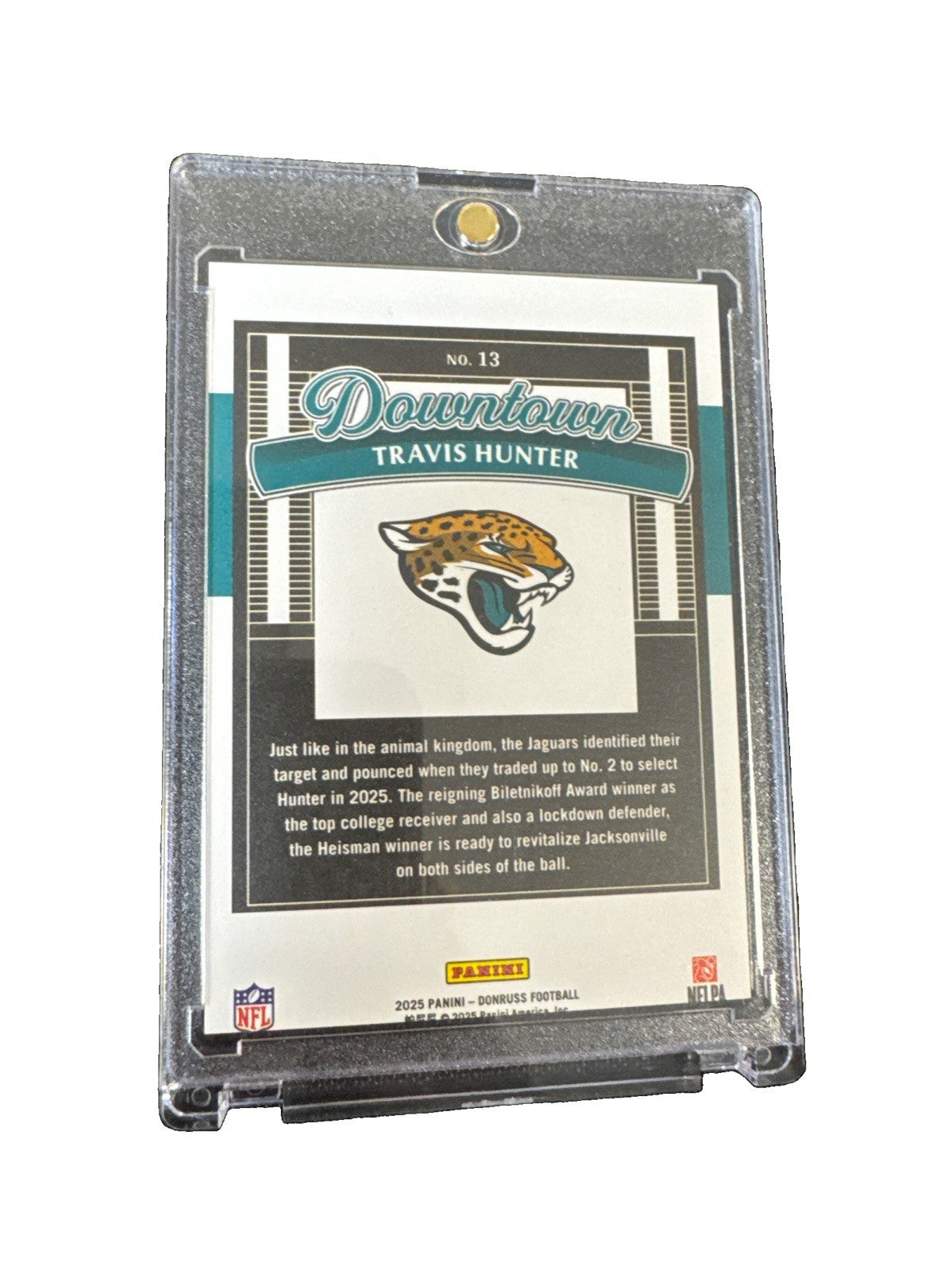 2025 Panini Donruss - Downtown! Travis Hunter #13 (RC)