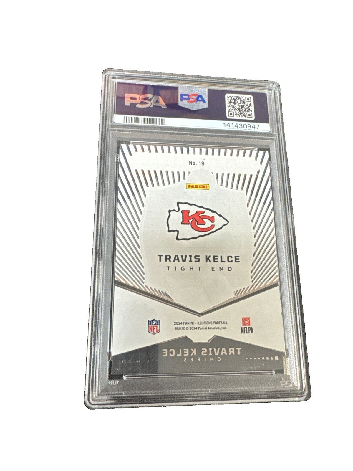2024 Panini Illusions - Abracadabra Travis Kelce #19 PSA 9