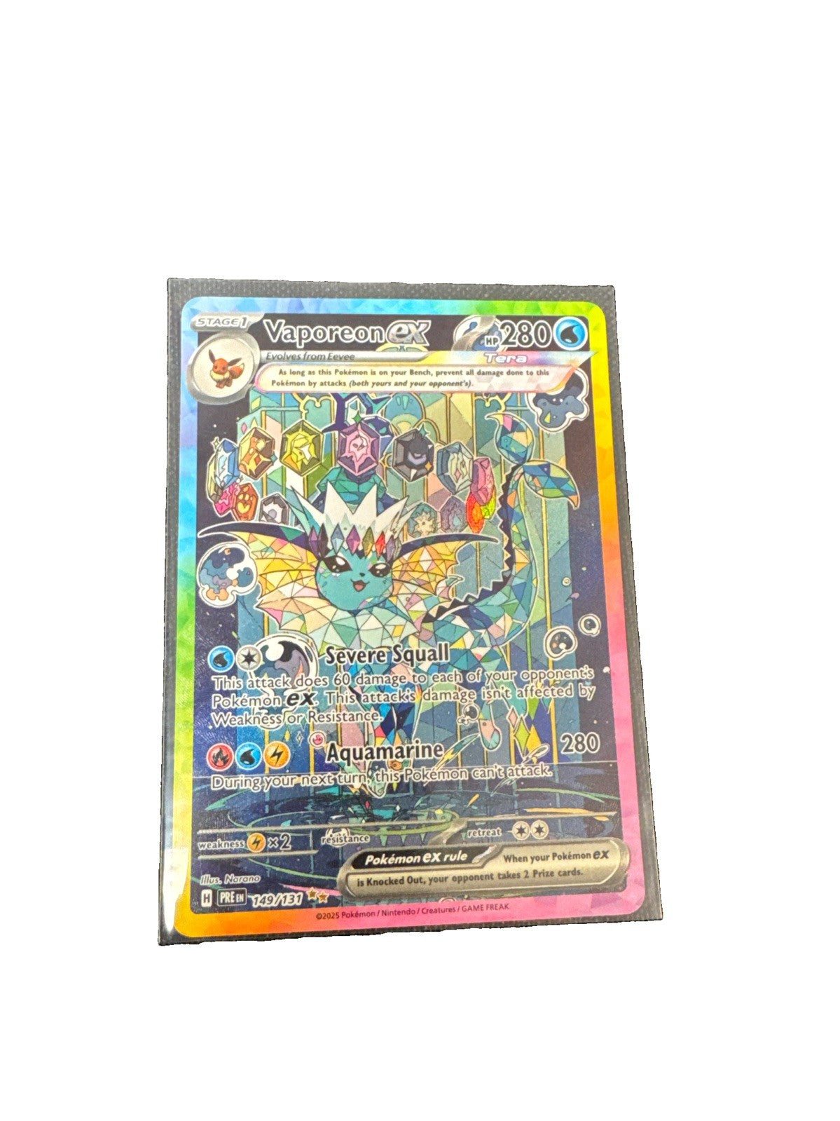 Vaporeon ex 149/131 Sv: Prismatic Evolutions Holo