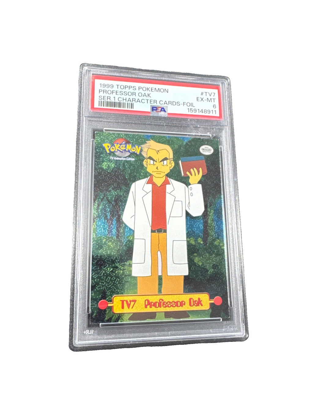 1999 Topps Pokemon Professor Oak Foil PSA 6
