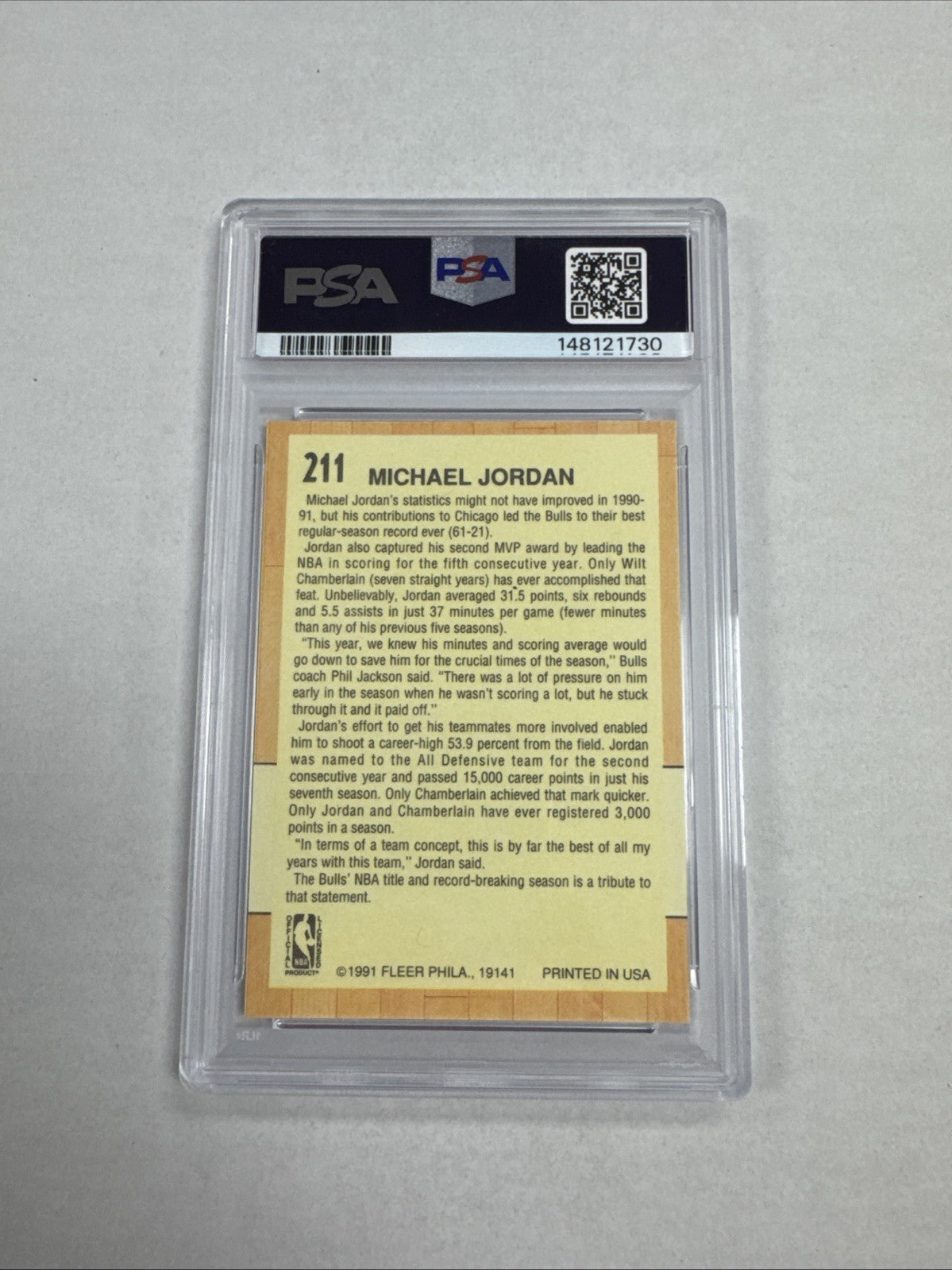 1991-92 Fleer - All-Star Team Michael Jordan #211 PSA 9